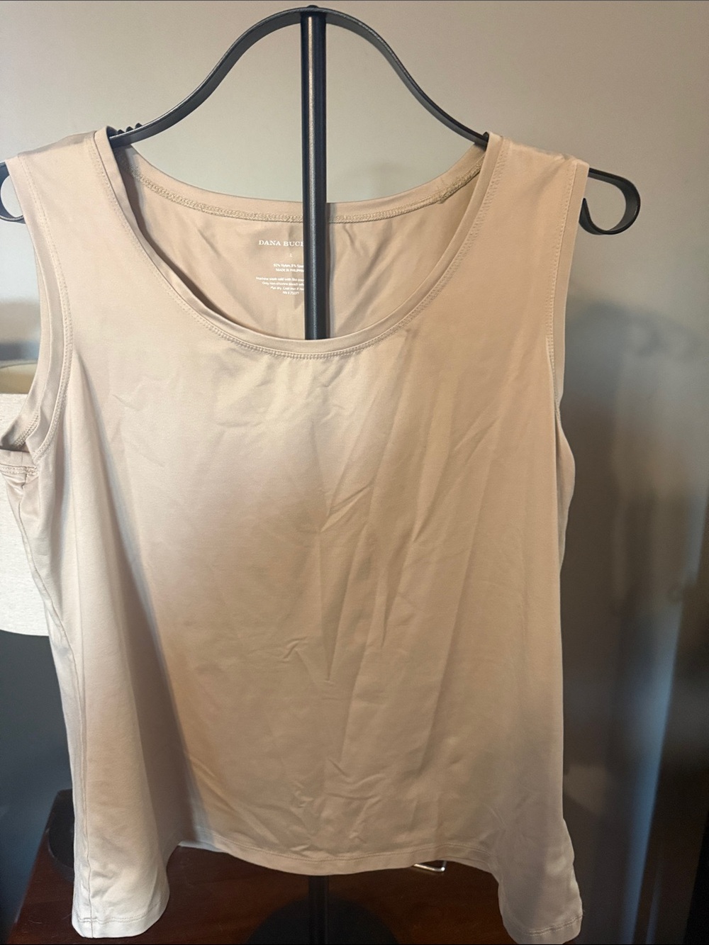 Dana Buchman Light Taupe Scoop Neck Tank Top